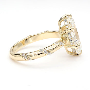 IGI Cert. 3 Carat Marquise Lab Diamond Pave Twist Shank Engagement Ring – Assay Jewelers