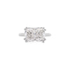 IGI Cert. 4.25 Carat Radiant Cut Lab Grown Diamond East West Engagement Ring