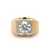 IGI Certified 3.83 Carat G/VS1 Lab Grown Diamond 18K Gold Matte Mens Ring