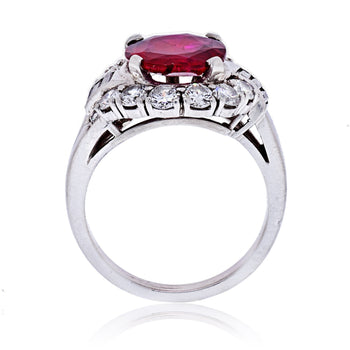 J.E. Caldwell & Co. 2.52 Carat No Heat Thai Ruby & Diamond Platinum Ring – Assay Jewelers