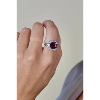J.E. Caldwell & Co. 2.52 Carat No Heat Thai Ruby & Diamond Platinum Ring – Assay Jewelers