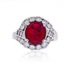 Antiker 2,52 Karat No Heat Rubin & Diamant Ring Platin | J.E. Caldwell & Co. Signiert