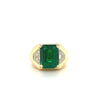 Julius Cohen Signed AGL Certified 5.40 carat Emerald Minor Oil 18k Gold Ring