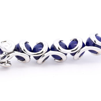 Lapis Lazuli Ball and Diamond 18K White Gold Choker Necklace Signed BIBIGI – Assay Jewelers