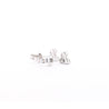 Natural 0.60 CTTW Diamond Three-Stone Cluster Stud Earrings