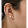 Natural 0.60 CTTW Diamond Three-Stone Cluster Stud Earrings