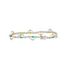 Natural 0.72 Carat Emerald & 2.08 Carat Diamond Charm Bracelet in 18K Gold