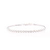 Natural 1 Carat Round Diamond Half Tennis Half Bangle Bracelet