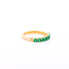 Natural 1/2 Carat Emerald Wedding Band Ring in 14K Gold