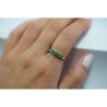 Natural 1/2 Carat Emerald Wedding Band Ring in 14K Gold