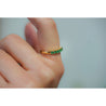 Natural 1/2 Carat Emerald Wedding Band Ring in 14K Gold