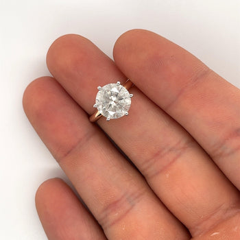 Natural 3.51 Carat Round Cut Diamond Solitaire Engagement Ring – Assay Jewelers