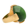 Natural Cats Eye Gump Signed Ring in 14K Yellow Gold