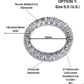 Natural Diamond Wedding Band in 18k white gold setting – Assay Jewelers
