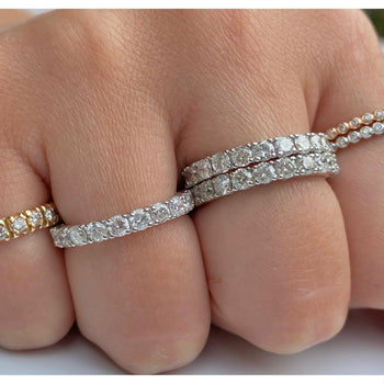 Natural Diamond Wedding Band in 18k white gold setting – Assay Jewelers