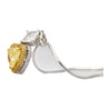 Natural GIA Certified 2.02 Carat Fancy Yellow Diamond Heart Platinum Necklace