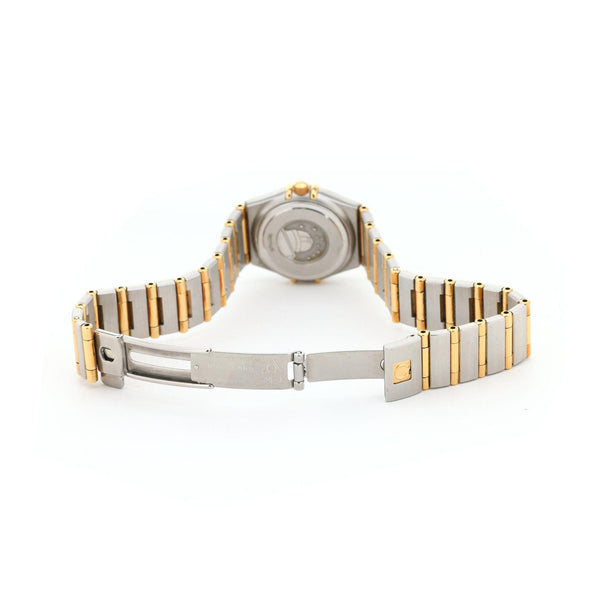 Omega Constellation Diamond Bezel MOP Dial 18K Two Tone Gold Ladies Quartz Watch
