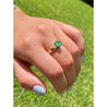 Oval Cut 0.72ct Natural Emerald in 14k solid Gold Ring