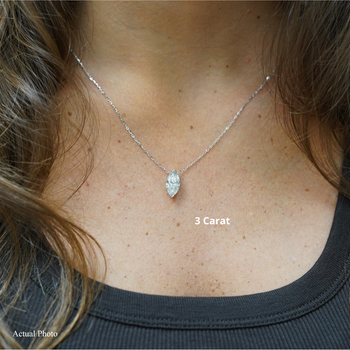 1-3 Carat Marquise Diamond Sliding Solitaire Pendant Necklace – Assay Jewelers