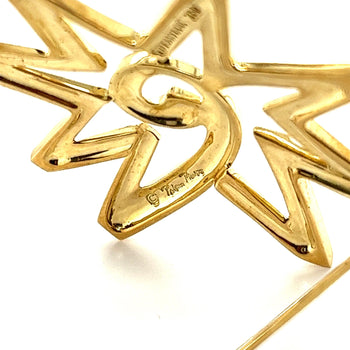 Paloma Picasso For Tiffany & Co. Celestial Star Geometric Pin Brooch in 18k Yellow Gold – Assay Jewelers