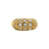 Princess Cut Diamond Cluster Dome Ring in 18k Yellow Gold