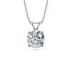 Reserved - 3 Carat Round Lab Grown Diamond Solitaire Single Pendant in 14K White Gold