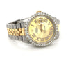 Rolex DateJust 16013 | 3 Carat Diamond Bezel and Roman Numeral Hour Marker with 36mm Dial