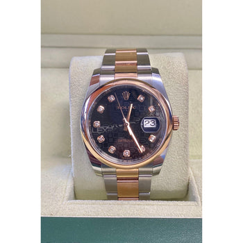 Rolex Datejust 36mm Dial and Jubilee Black Dial with Diamond Hour Markers – Assay Jewelers