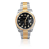 Rolex Datejust 36mm Dial and Jubilee Black Dial with Diamond Hour Markers