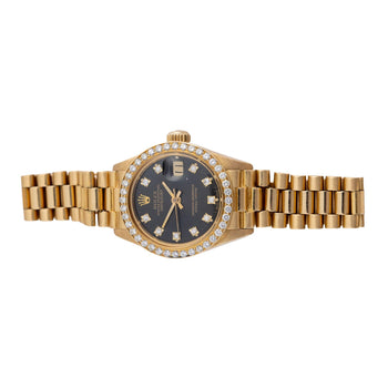 Rolex Lady Datejust 6917 Diamond Dial 18K Gold President Circa 1977 Watch – Assay Jewelers