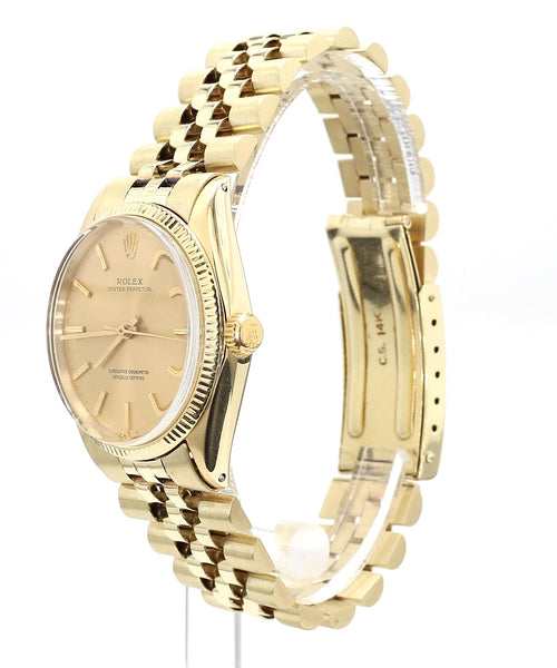 Rolex Oyster 1005 Champagne Dial Gold Vintage Watch