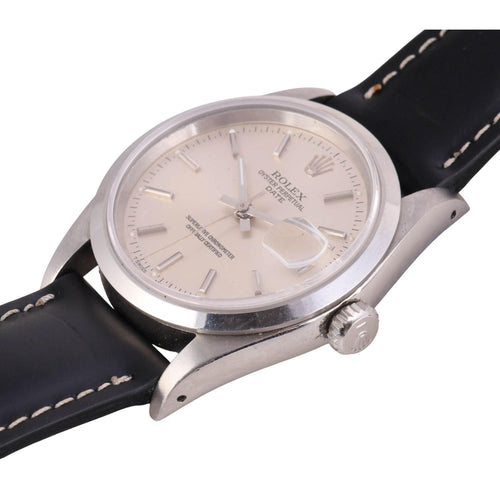 Rolex Oyster Date 15200 Automatic Watch Stainless Steel Silver Dial Strap