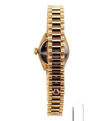 Rolex Precision 22mm Diamond Bezel 18K Gold Watch – Assay Jewelers