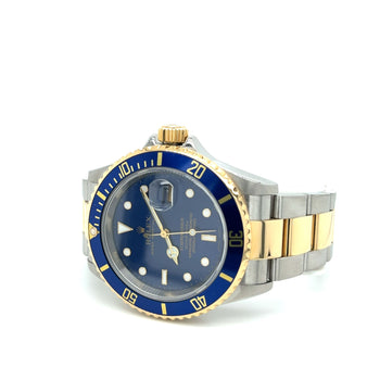 Rolex Submariner Date Blue Dial 40MM Ref. 16613 in 2-Tone Oyster Bracelet | Pre-Owned – Assay Jewelers