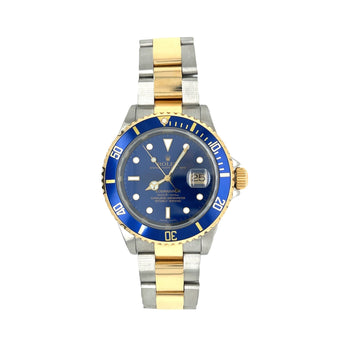 Rolex Submariner Date Blue Dial 40MM Ref. 16613 in 2-Tone Oyster Bracelet | Pre-Owned – Assay Jewelers