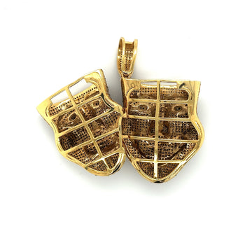 タリアとメルポメネの劇場 10kゴールド ダイヤモンド Pendant – Assay Jewelers