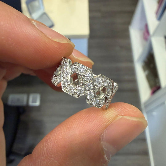 Tiffany & Co Hexagon 1.2 Carat Diamond Platinum Eternity Band Ring