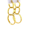 Tiffany & Co. 18K Gold Paloma Picasso 3 Ring Interlocking Hoop Earrings