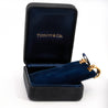 Tiffany & Co. 18K Gold Ribbed Huggie Latch Back Vintage Earrings