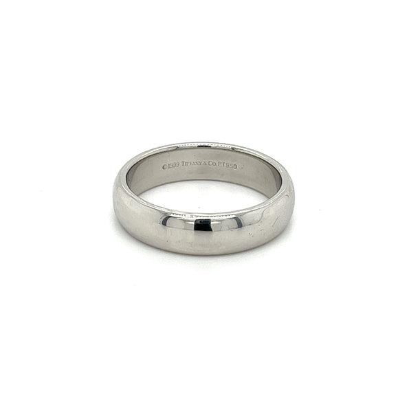 Bague de mariage pour homme en platine 6 mm signée Tiffany & Co.