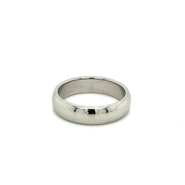 Tiffany & Co. Bague de mariage pour homme signée en platine 6 mm