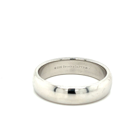 Bague de mariage pour homme en platine 6 mm signée Tiffany & Co.