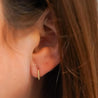 Tiny 9mm Rope Huggie Hoop 14k Gold Earrings