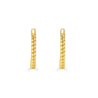 Tiny 9mm Rope Huggie Hoop 14k Gold Earrings