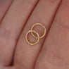 Tiny 9mm Rope Huggie Hoop 14k Gold Earrings