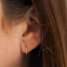 Tiny 9mm Rope Huggie Hoop 14k Gold Earrings