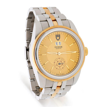 Tudor Glamour Double Date 57003 42mm Two Tone Steel Gold Champagne Dial Watch – Assay Jewelers