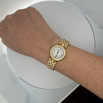 Van Cleef & Arpels La Collection 18K Gold Diamond Bezel Ladies Watch – Assay Jewelers