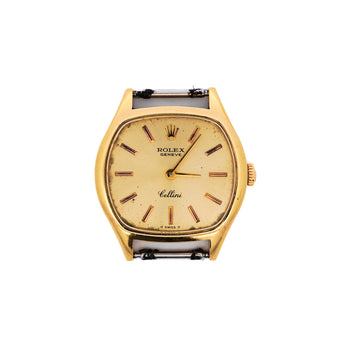 Vintage 18K Yellow Gold Rolex Cellini 27mm Dial Manual Winding Watch Face – Assay Jewelers