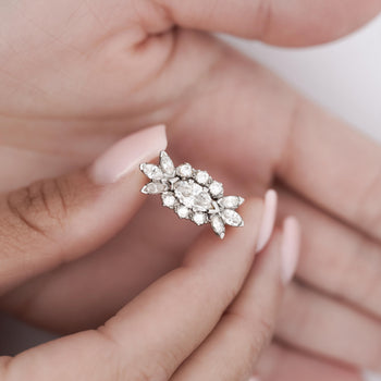 Vintage 1.85 Carat Marquise Cut Diamond Cocktail Platinum East-West Ring – Assay Jewelers